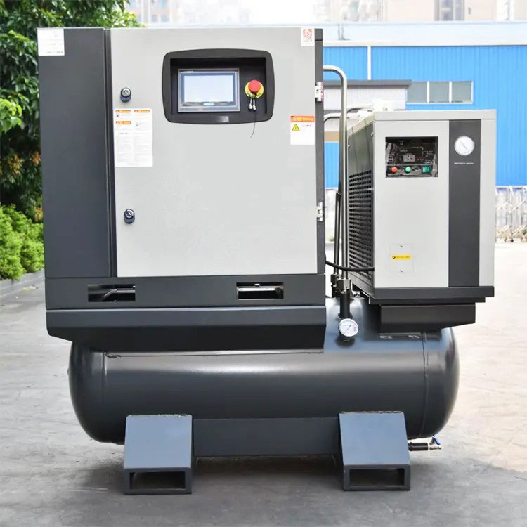 11KW 15 HP Rotary Screw Air Compressor with Refrigerated Dryer&Tank